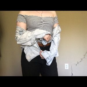 Soft denim Long Sleeve Button Up